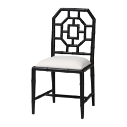 bali & pari Boone Dining Chair with Chinoiserie Design, Black